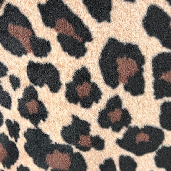 Cuddl Duds Leopard Sherpa Vest Reversible Fleece Brown Black M Cabincore - Picture 7 of 9